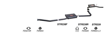 Redback Exhaust 2 1/2" Cat Back System for Ford Falcon (09/1998 - 09/2002), Fairmont (01/1998 - 09/2002) - Brixton 4x4 - Buy Online Now!